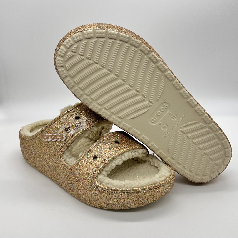 Crocs Classic Cozzzy Glitter Sandals - Picture 14 of 15